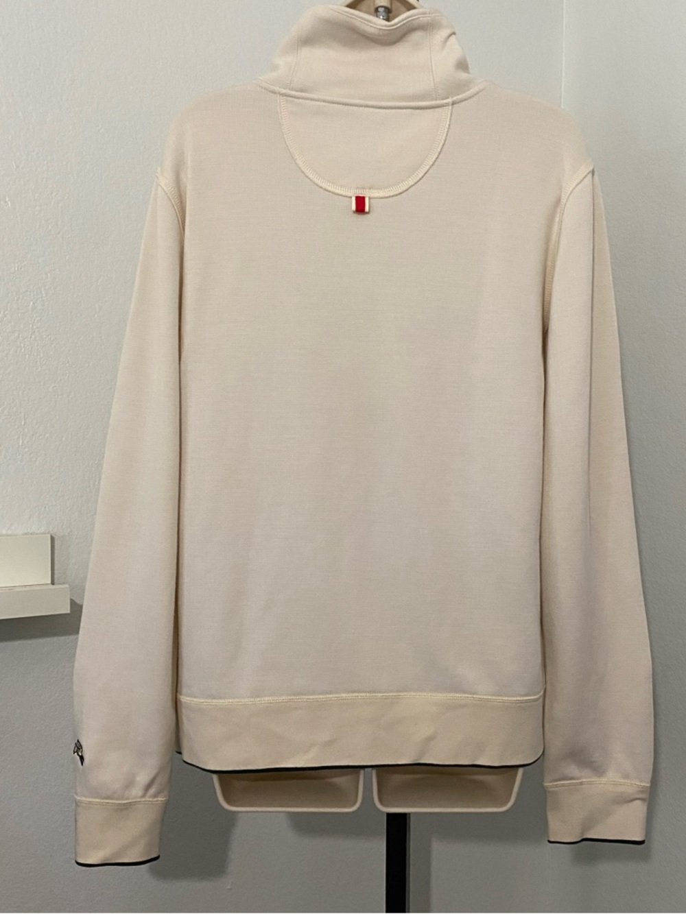 Tracksmith Emil Shawl Collar Pullover Sweater Sweatshirt Medium Merino Wool - Picture 4 of 10